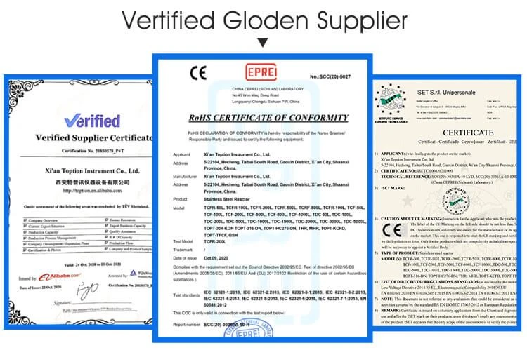 3rd party certification of chemical reactor 3rd party certification of chemical reactor